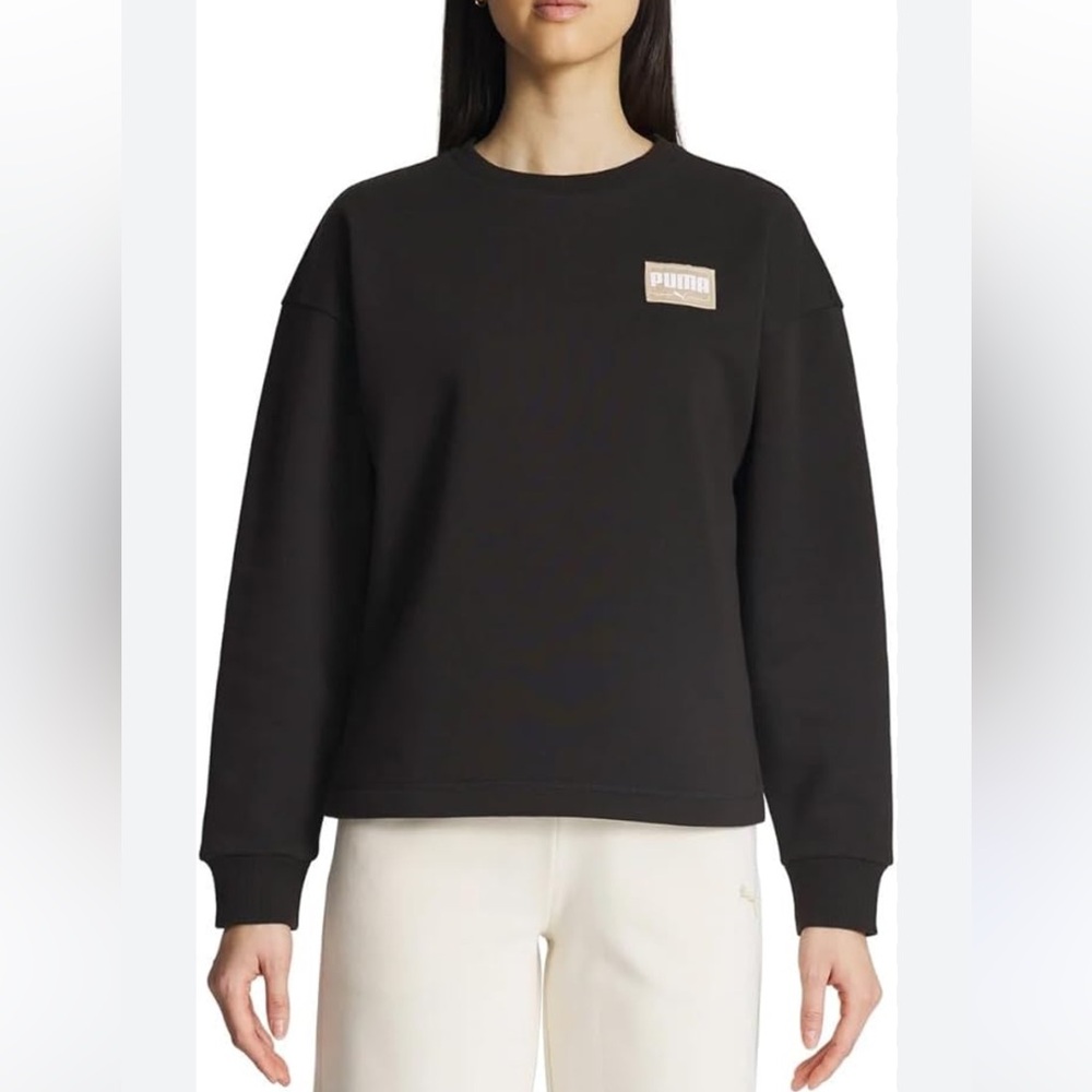 Puma Women's Black Crewneck Sweatshirt